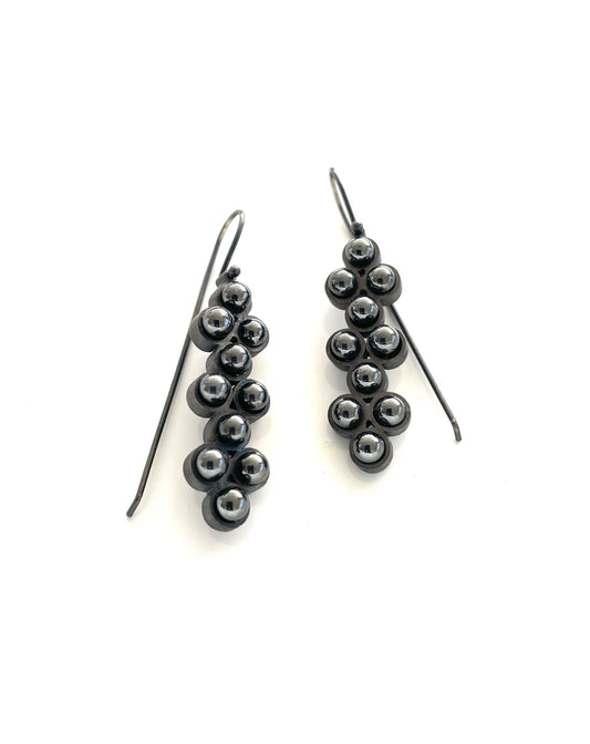 Sterling Silver Hematite Earrings, EB 2510, Elisa Bongfeldt