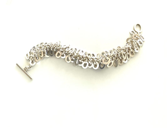 Sterling Silver Large Oval Link Bracelet,EB2504, Elisa Bongfeldt