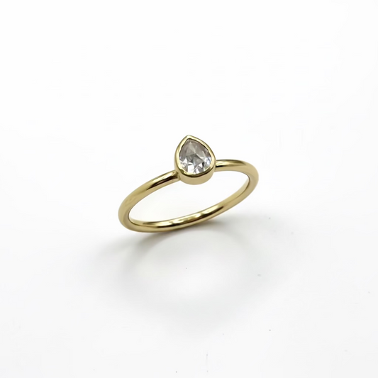 22k & 18k Grey Diamond Drop Ring, SW26222, Sam Woehrmann