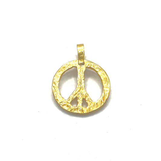 22kt Peace Sign Pendant