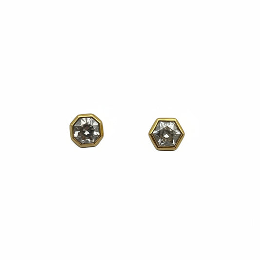 22k & 18k Gold Grey Diamond Mismatched Stud Earrings, SW26218, Sam Woehrmann