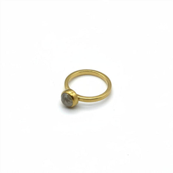 22k & 18k Gold Grey Diamond Round Ring, SW26221, Sam Woehrmann