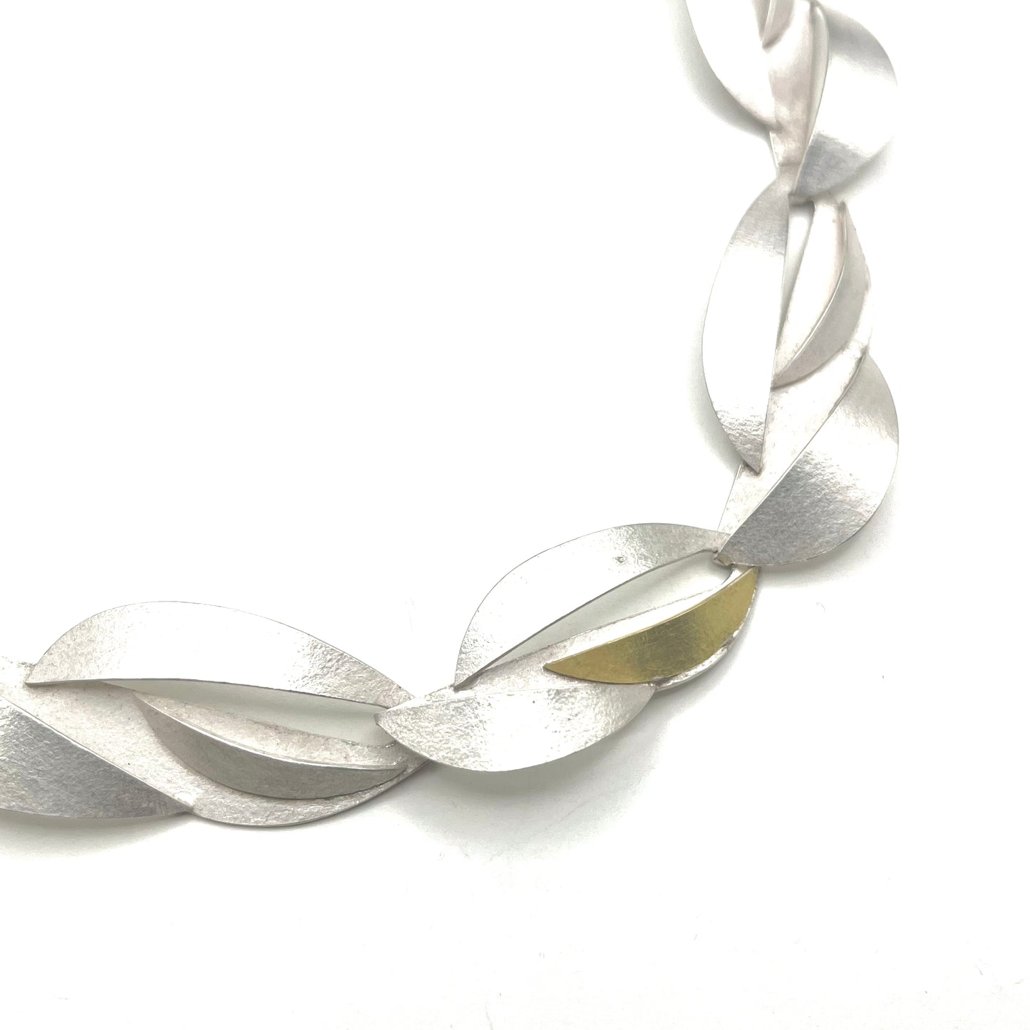 “Wave” Necklace — Sterling Silver with 18K Gold, YJC0001-WNW01, Yu Jean Choi