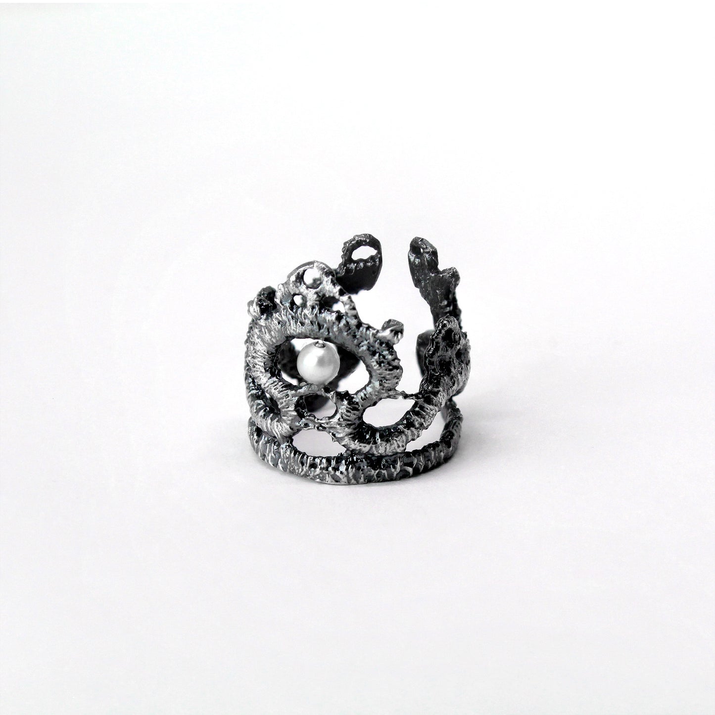 Victorian Style Lace Pearl Ring #1