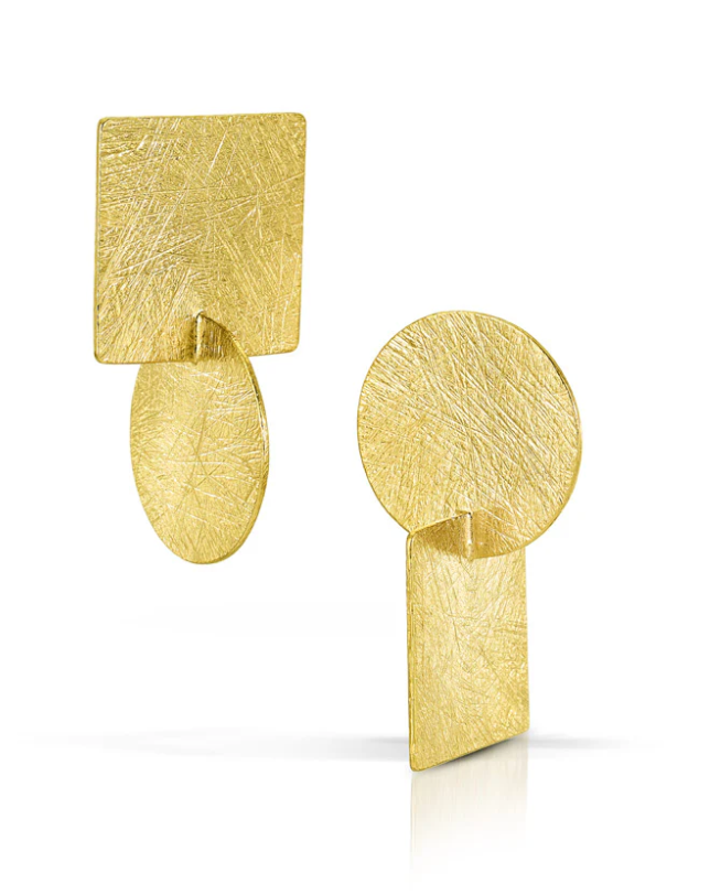 Geometric Textured Earrings