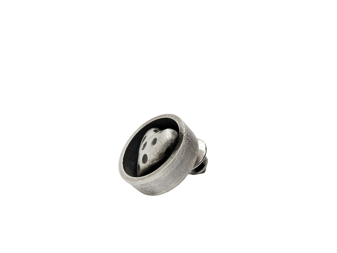 Spotted Circle Heart Pin