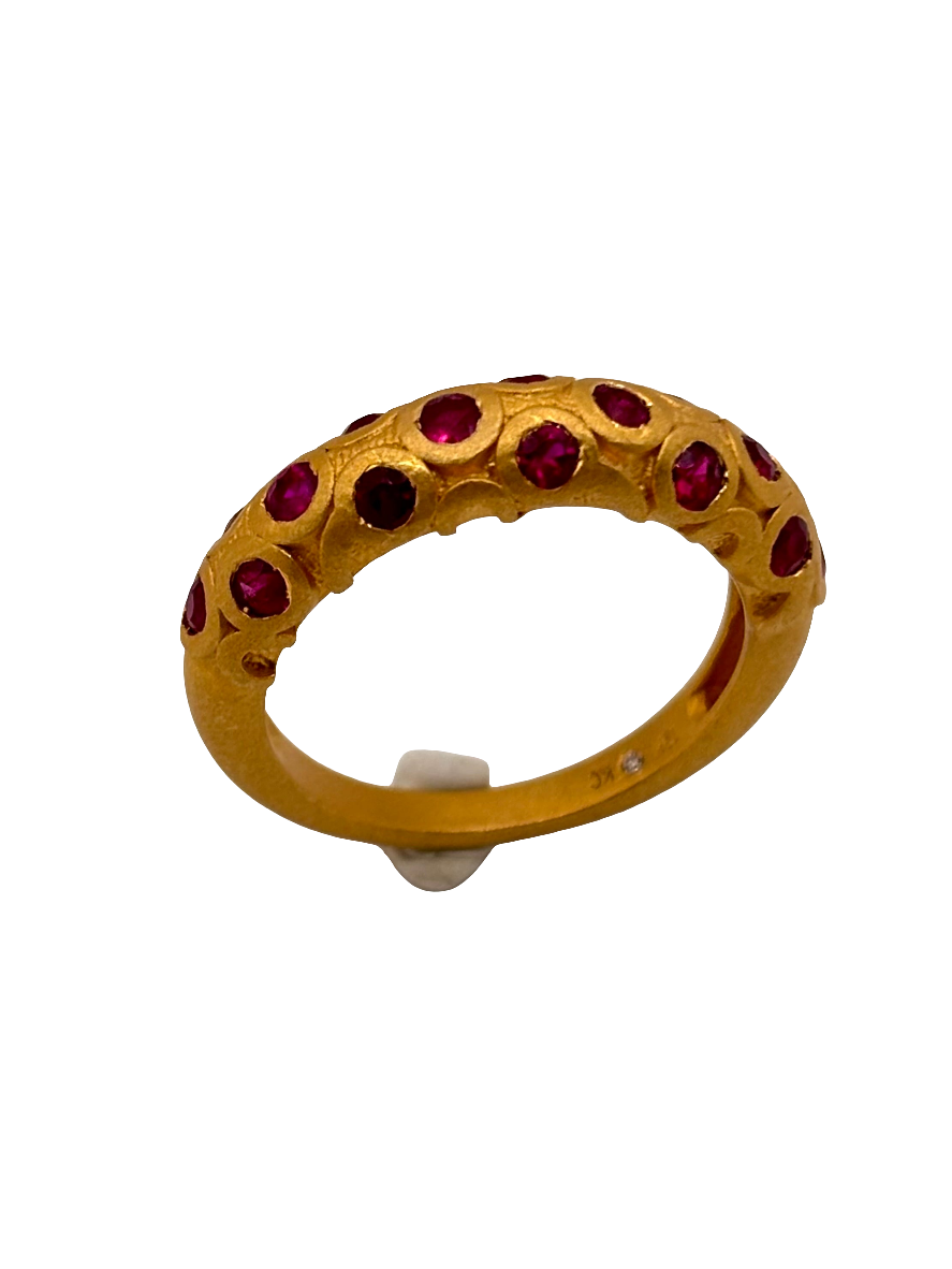 Yellow Gold Ruby Band Ring