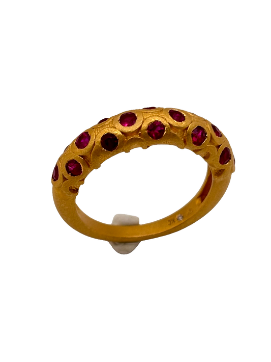 Yellow Gold Ruby Band Ring