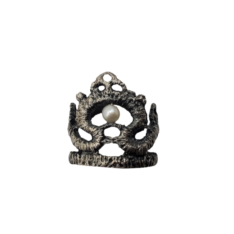 Victorian Style Lace Pearl Ring #1