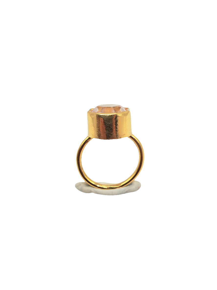 Morganite Ring in 22k Gold