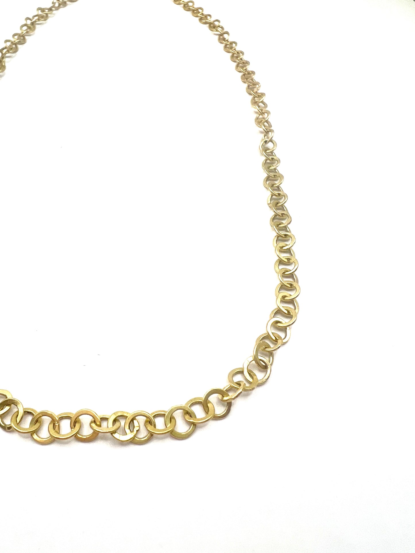 18k Yellow Gold 17.5” Chain with Diamond