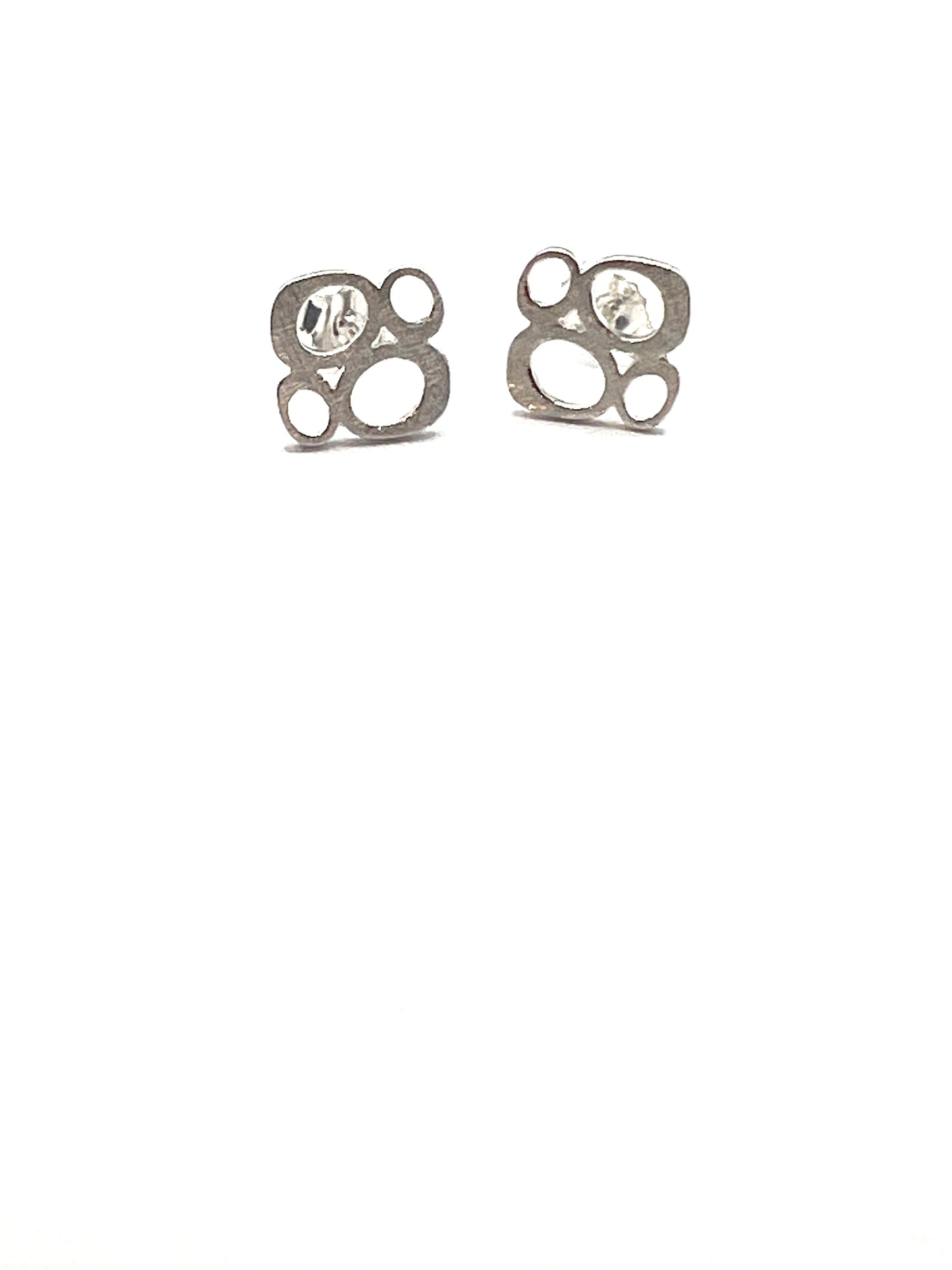 Sterling Silver Four Abstract Post Earrings