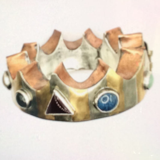 Bracelet - Sterling Silver, Copper, Nickel, with Various Stones