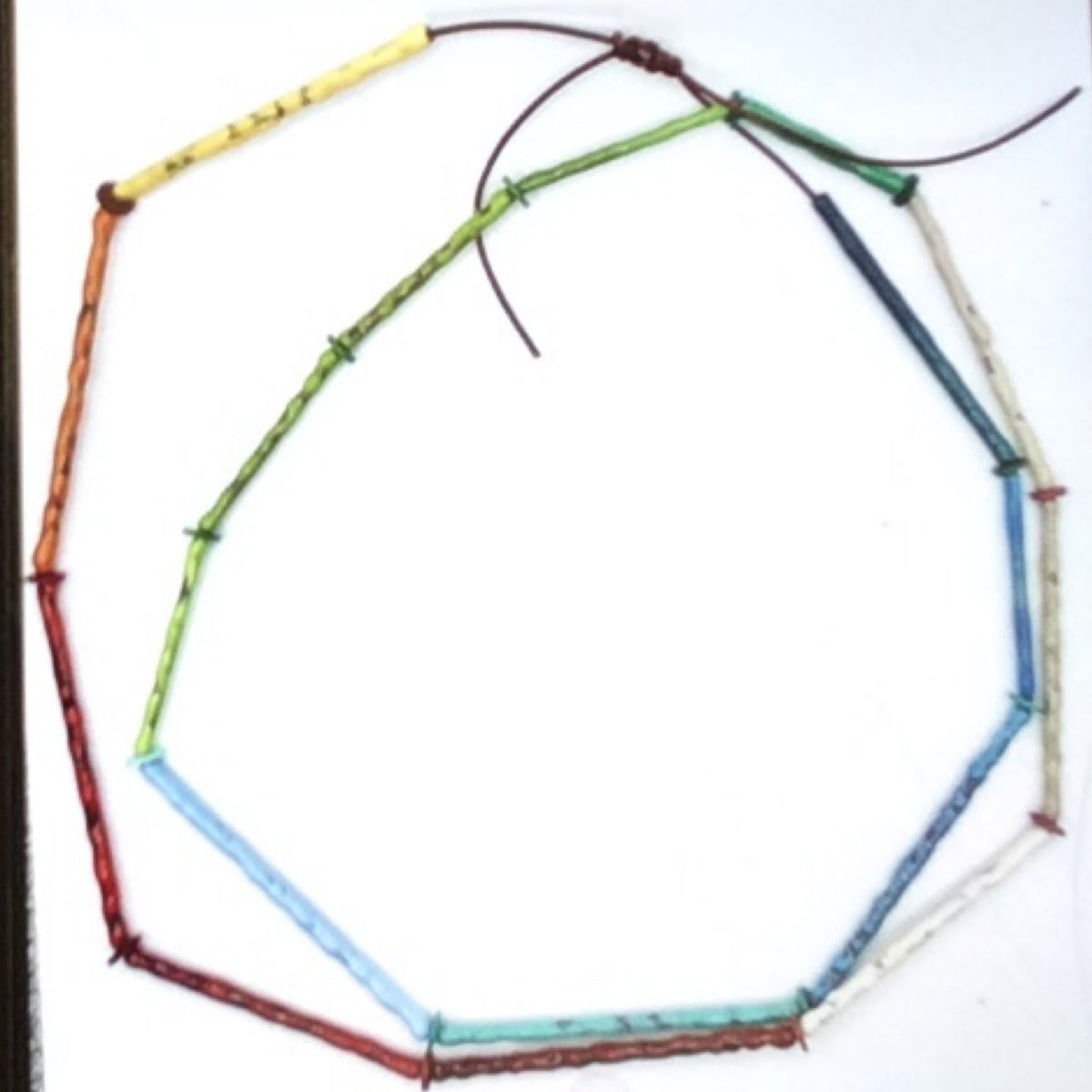 Necklace - Copper, Enamel, Rubber and Leather, KYK0310/20230527, Kyung Hee Kim