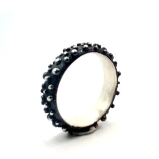 Oxidized Sterling Silver Ring, 6mm, DA0277/2318, Dahlia Kanner