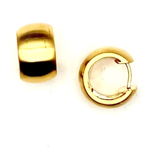 24K Gold Vermeil Matte Chubby Huggie Hoop Earrings, CV331930/LCO1232, Doris Leidt