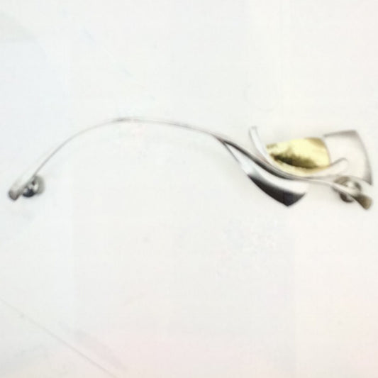 Large Sterling Silver and Brass Brooch Brooch, MT0002/2, MONA TRUNKFIELD