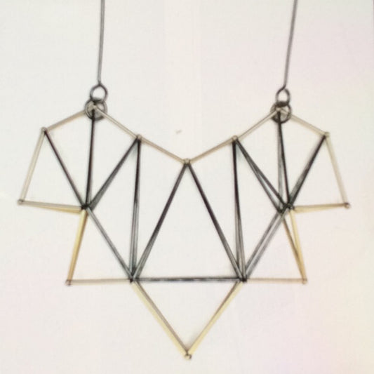 Necklace - Sterling Silver and 14k Gold Fill Pendant Cluster, EP0007, Emilie Pritchard