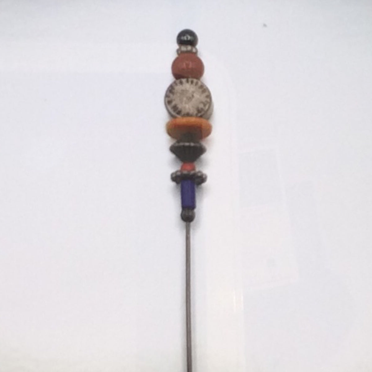 Pin - Sterling Silver, Amber, Coral with Metal Beads, KYK0363/20230560, KYUNG HEE KIM