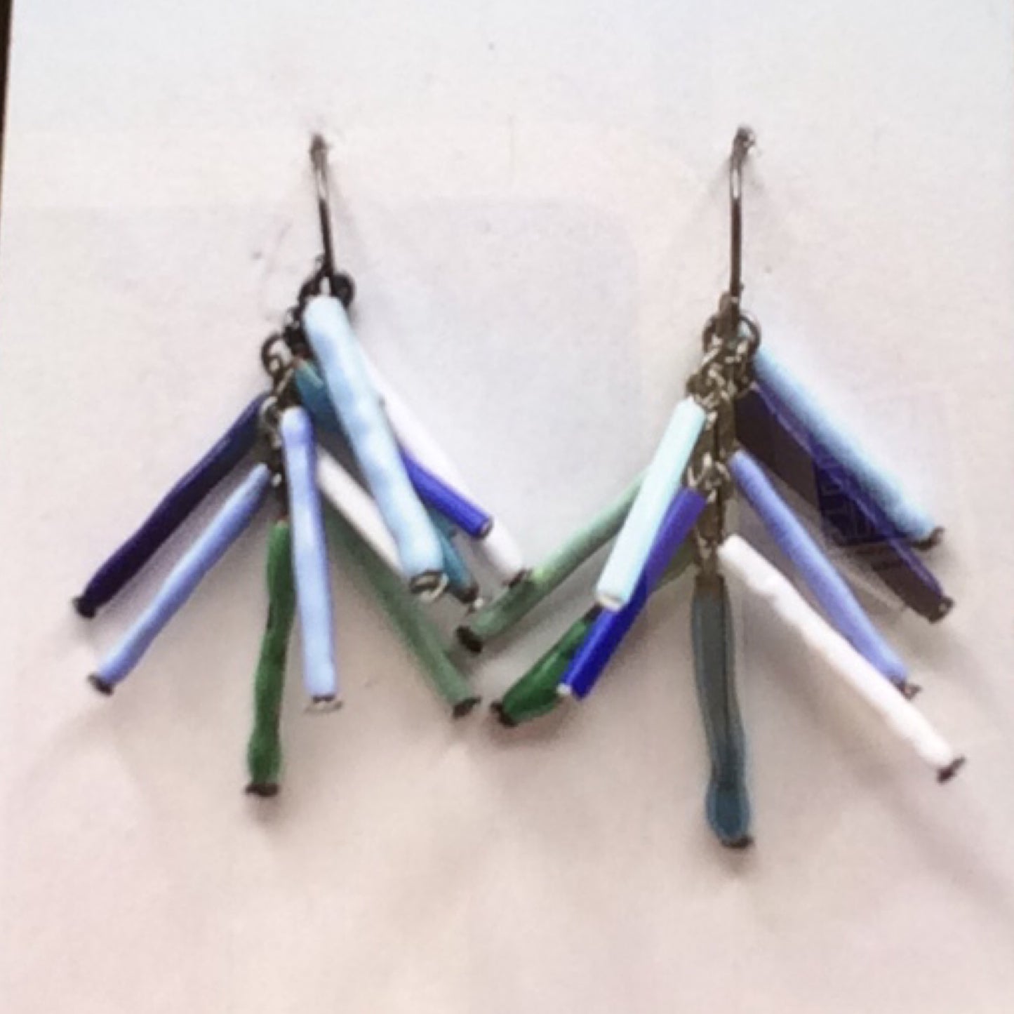 Earrings - Sterling Silver, Copper with. Blue  Enamel, KYK0370#-20230567, Kyung Hee Kim