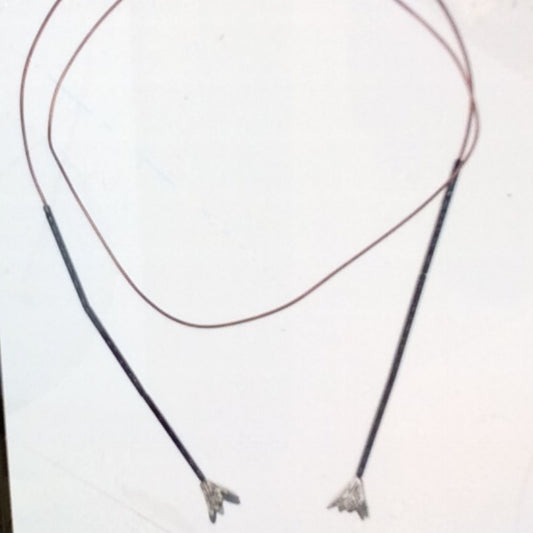 Necklace - Sterling Silver, Enamel, Leather and Glass Beads, KYK0322/20230519, Kyung Hee Kim