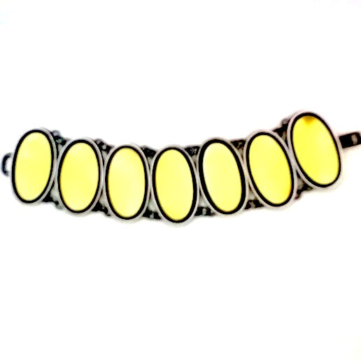 22k Bimetal and Sterling Silver Large Floating Ovals Bracelet, EB0127, ELISA BONGFELDT