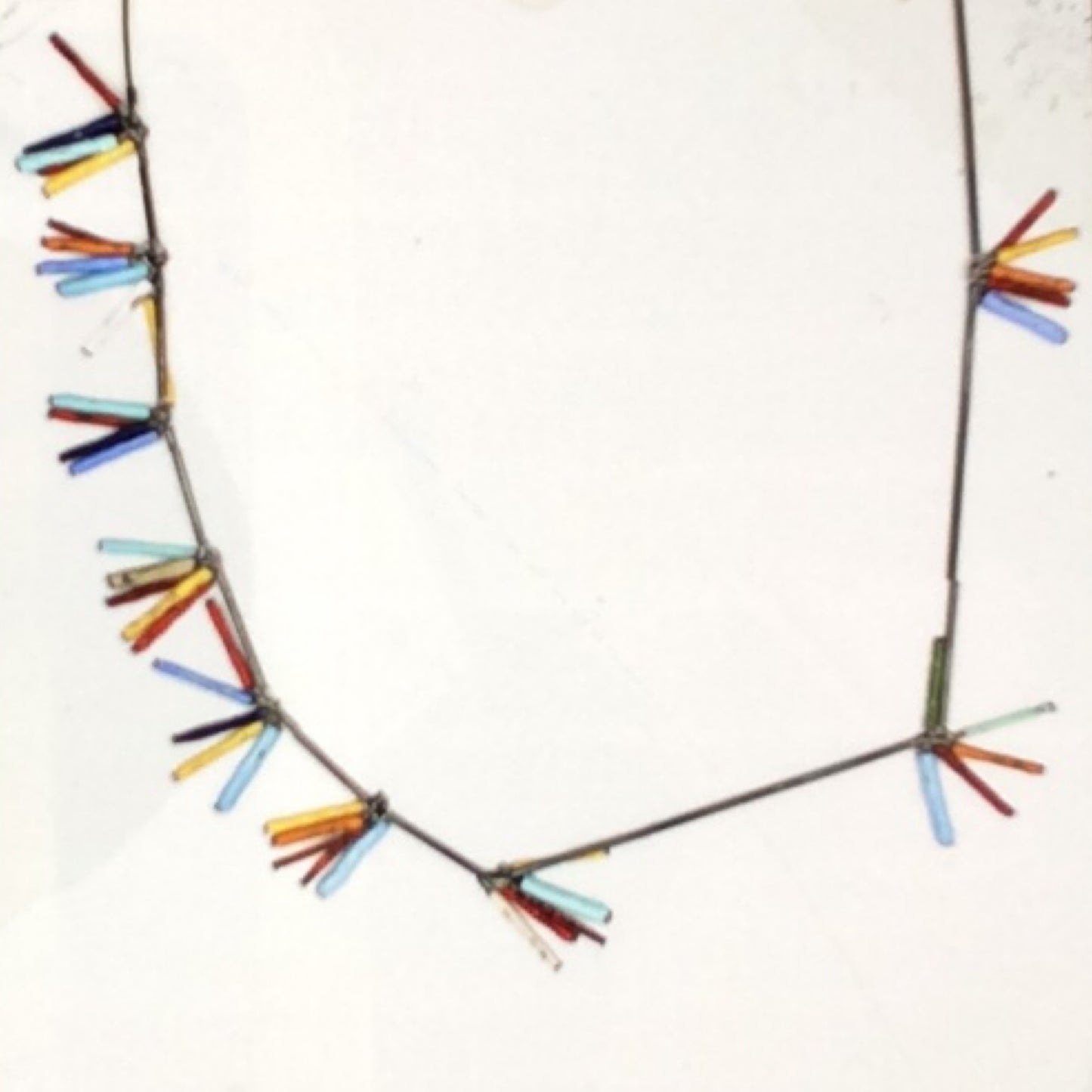 Necklace - Oxidized Sterling Silver and Enamel, KYK0307/20230504, Kyung Hee Kim