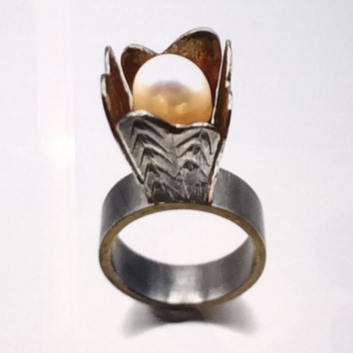 Ring - 24k Gold, Sterling Silver with Pearl, KYK0400/20230597, KYUNG HEE KIM