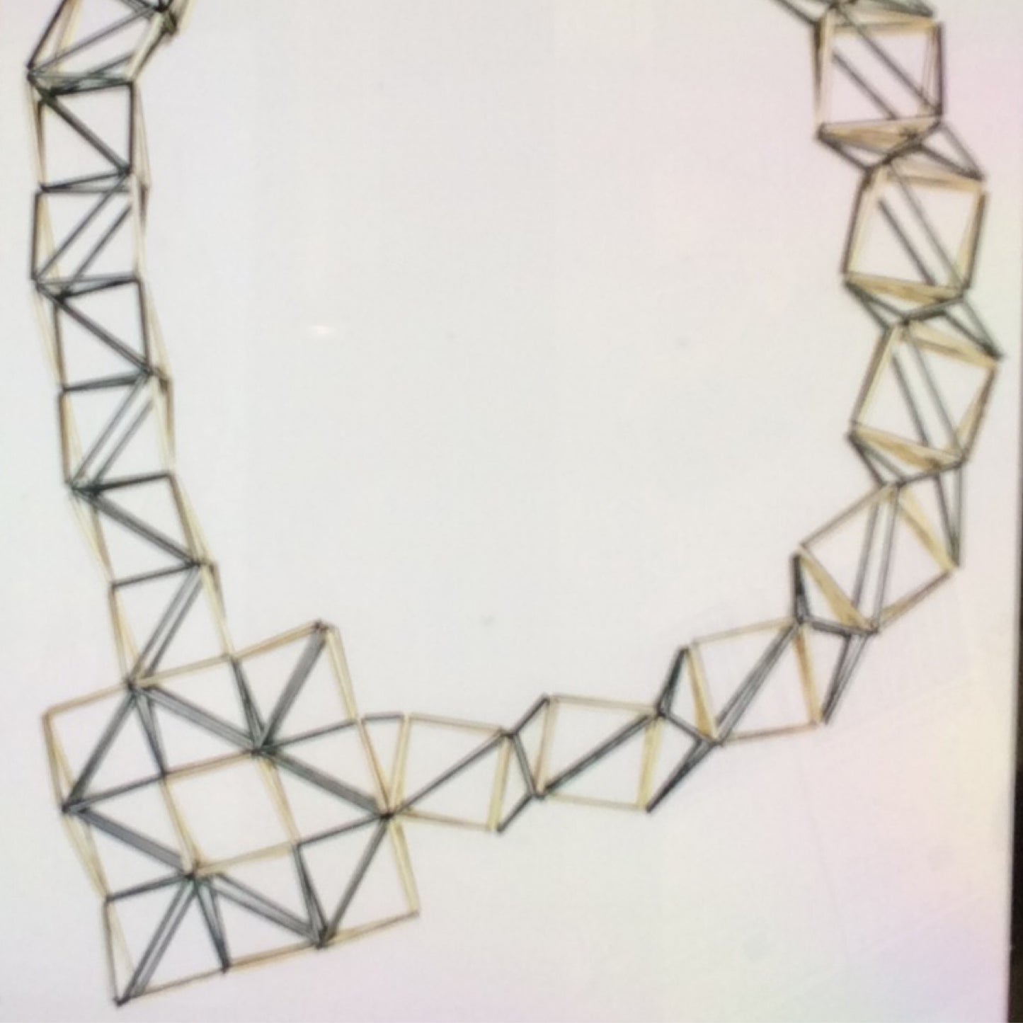 Sterling Silver and 14k Gold Fill Squares Necklace, EP0005, Emilie Pritchard