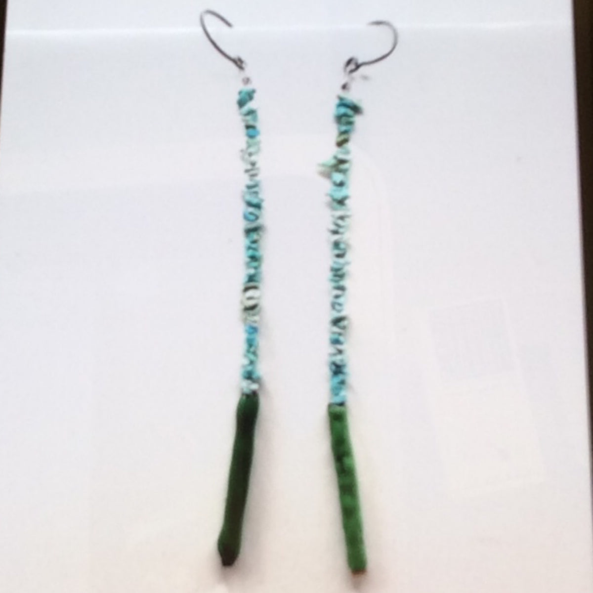 Earrings - Sterling Silver, Enamel with Turquoise, KYK0378/20230575, Kyung Hee Kim