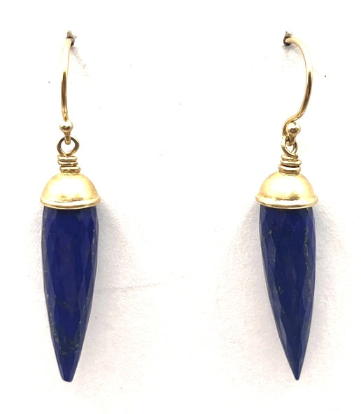 18kt Gold with Lapis Lazuli Drop Earrings
