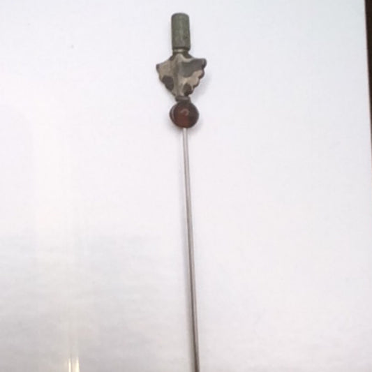 Pin - Sterling Silver, Amber, Coral with Metal Beads, KYK0364/20230561, Kyung Hee Kim