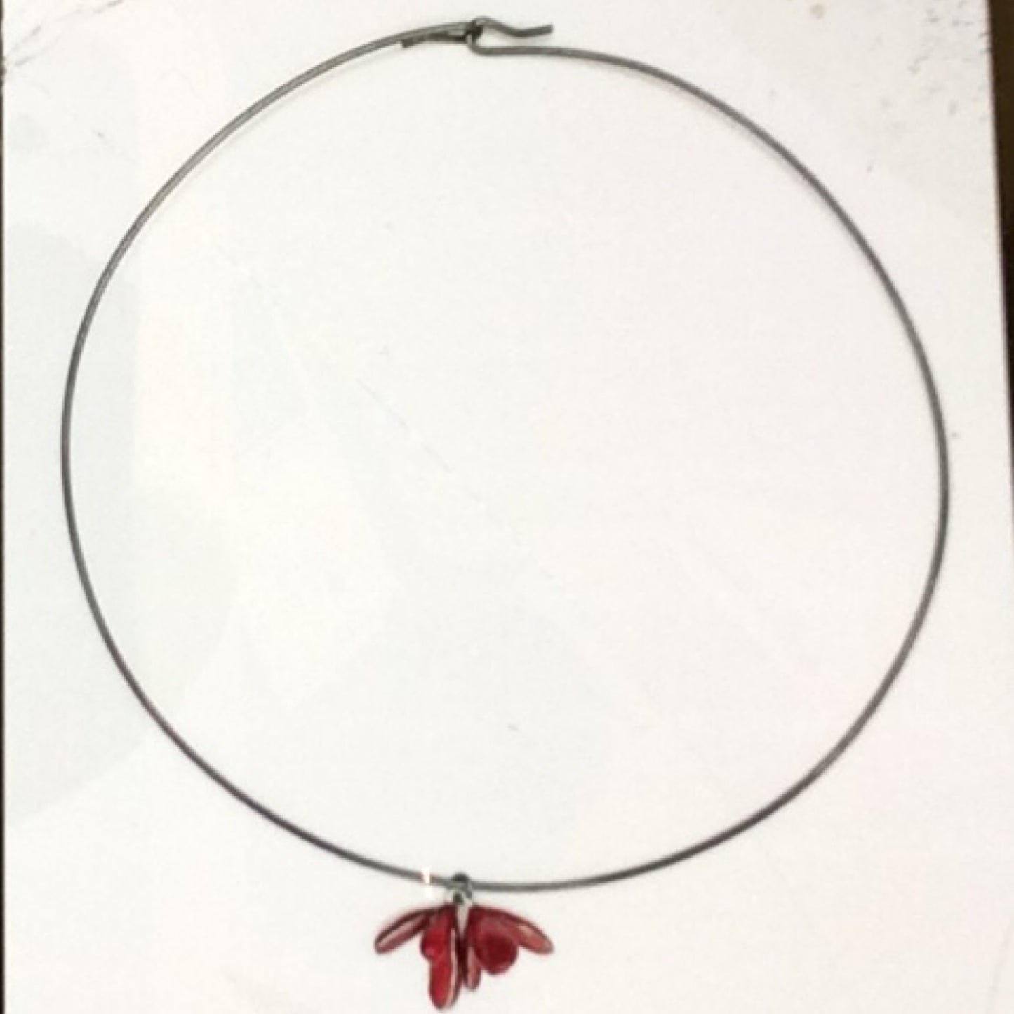 Necklace - Oxidized Sterling Silver with Enamel, KYK0319/20230516, Kyung Hee Kim