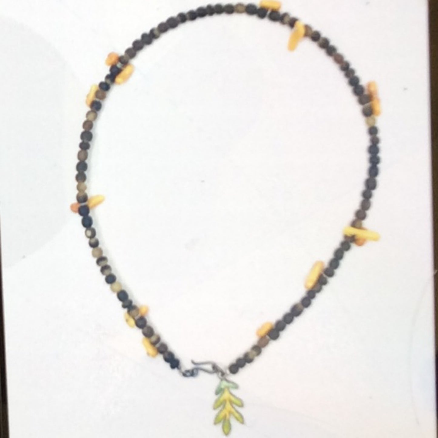 Necklace - Sterling Silver, Enamel and Shell Beads, KYK0327/20230524, Kyung Hee Kim