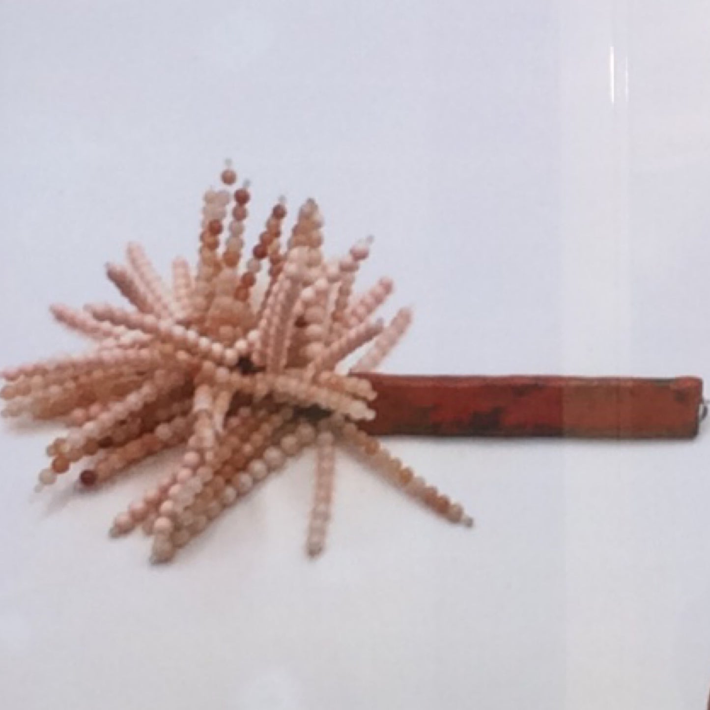 Pin - Copper, red Enamel and pink Coral, KYK0331/20230528, Kyung Hee Kim,