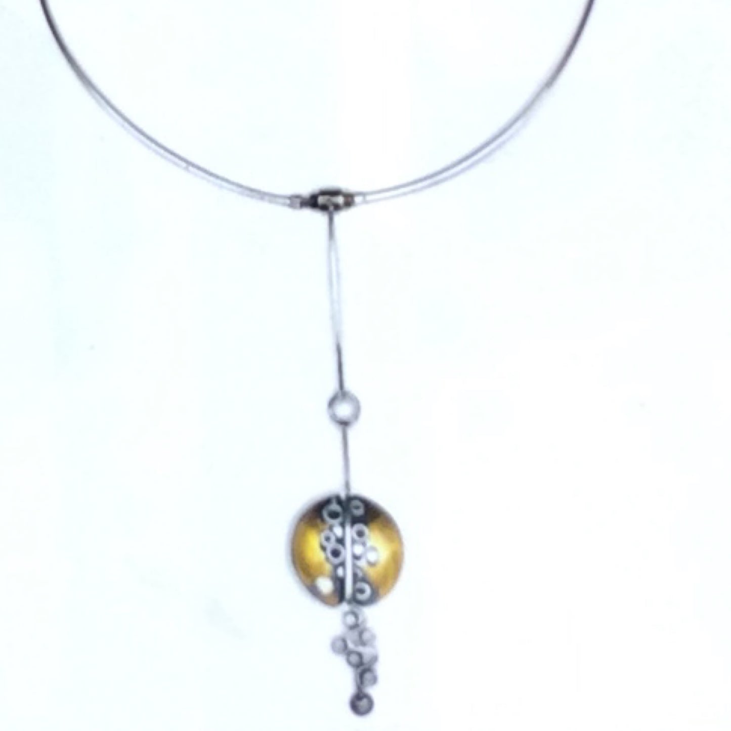 Necklace - Sterling Silver and Brass Pendant, MT0003/3, MONA TRUNKFIELD