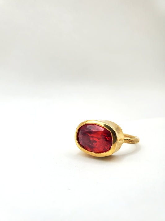 Zincite Ring in 22k Gold