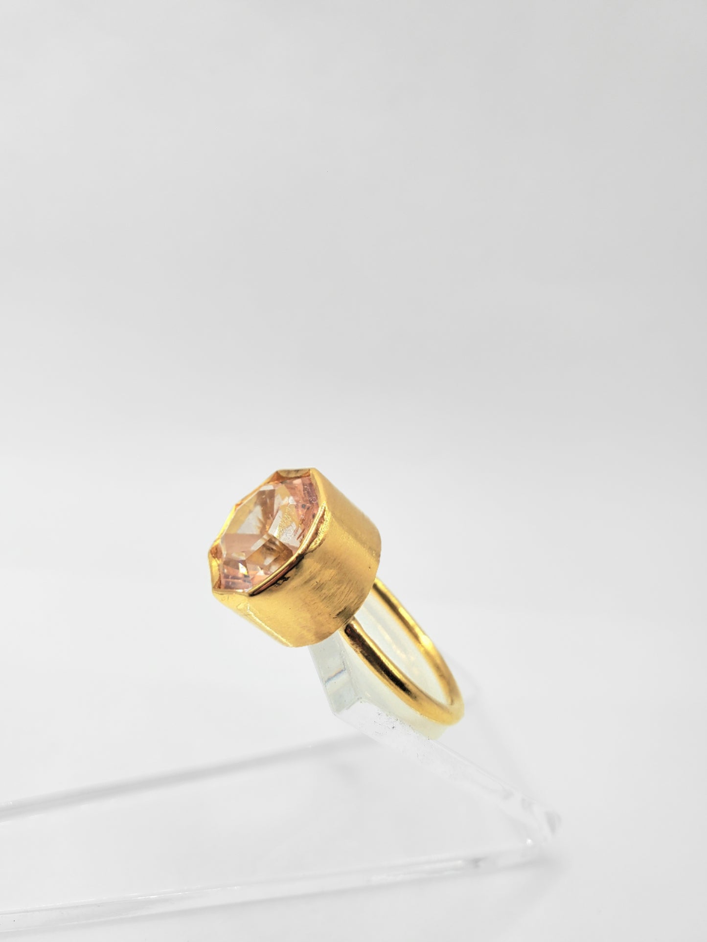 Morganite Ring in 22k Gold