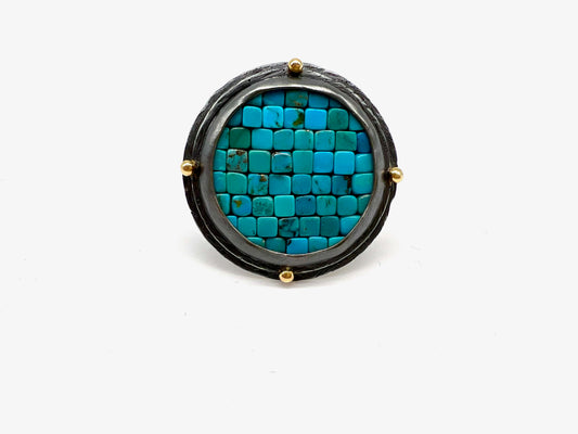 Turquoise Mosaic Ring